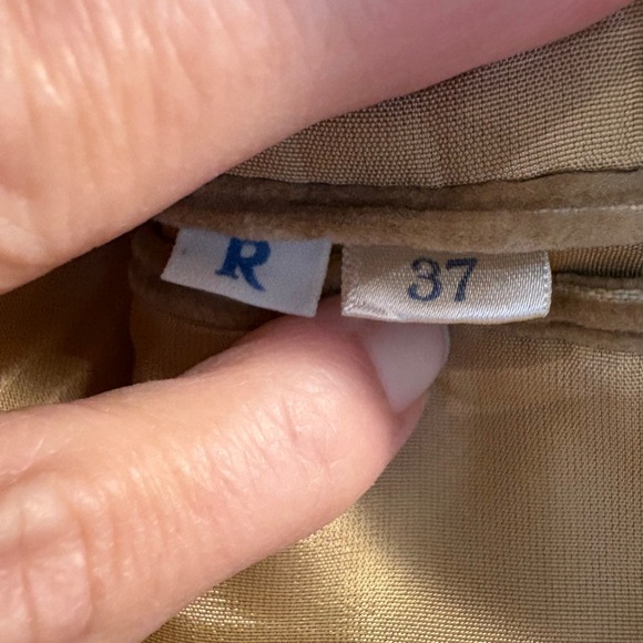 Vtg 80s  Corduroy Jacket Tan Blazer Men 37R Elbow Patches Academia Sport Coat - Picture 4 of 16